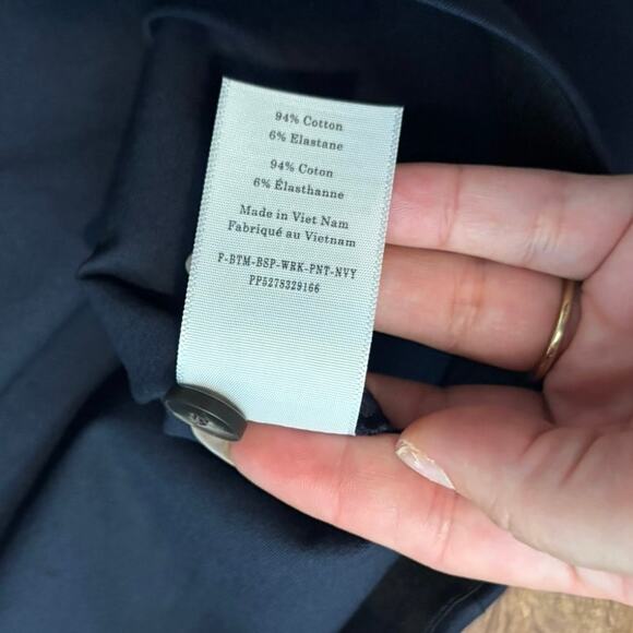 NWOT Everlane The Bi-Stretch Work Pant In Navy Size 10 - Picture 7 of 9